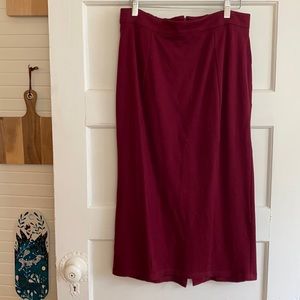 Burgundy pencil skirt by PUG size XL
